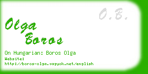 olga boros business card